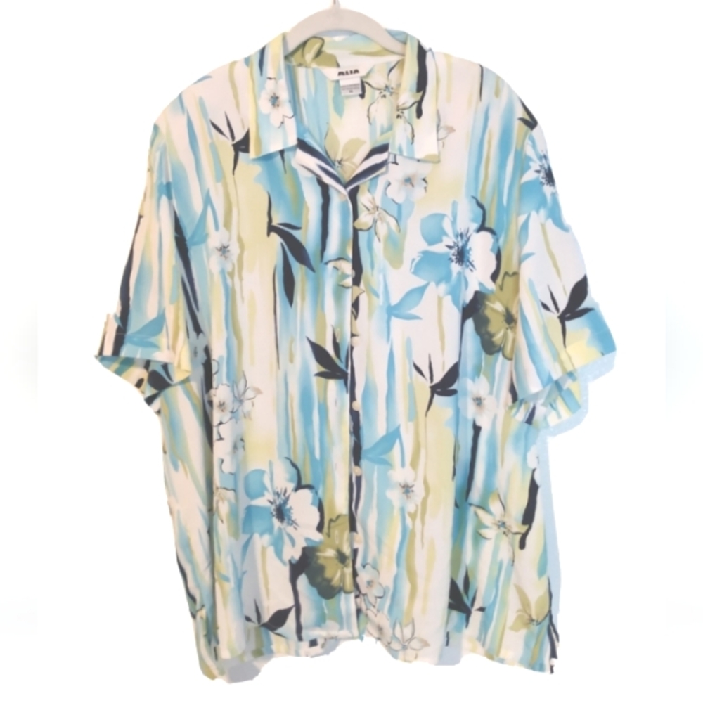 *SOLD on eBay* ALIA Women's Sz 18 Hawaiian Tropical Crinkle